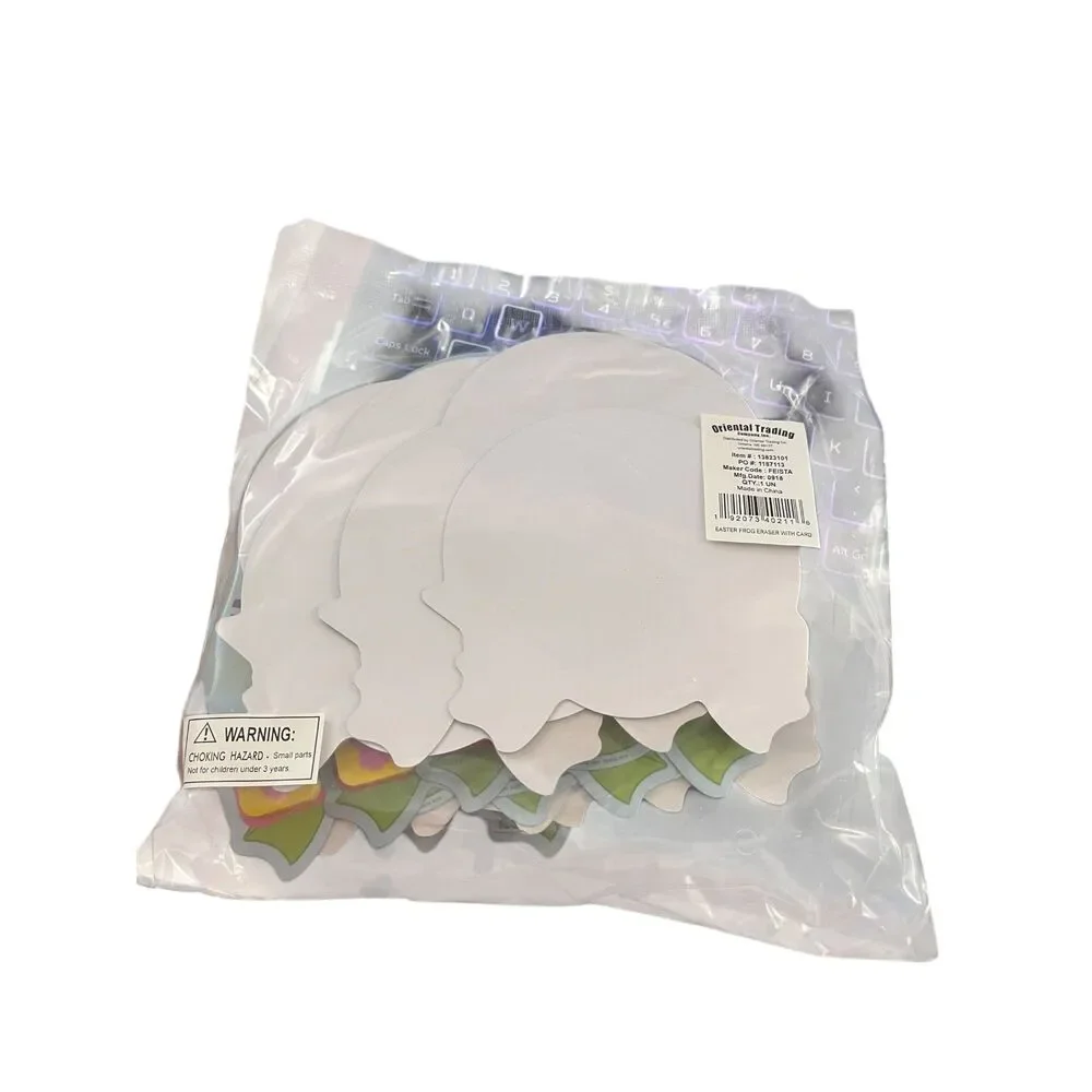 Frog Easter Cards with Eraser - 24 Pc.